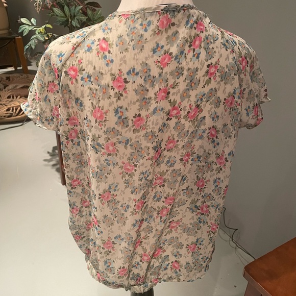 Ladies Zara Floral print Peasant Blouse XL - Picture 3 of 4